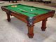8 Feet Deluxe Pool Table Wool Blend Cloth Billiard Table Leather Pockets supplier